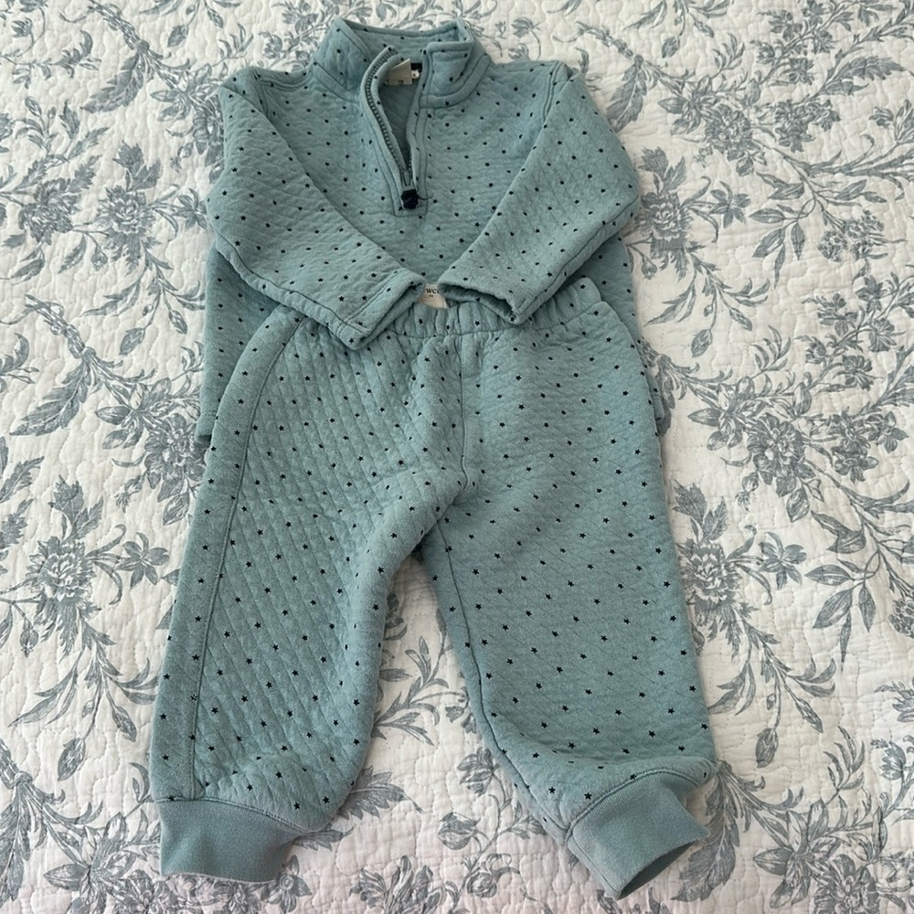 J. Crew Baby & toddler quilted stars sweat set